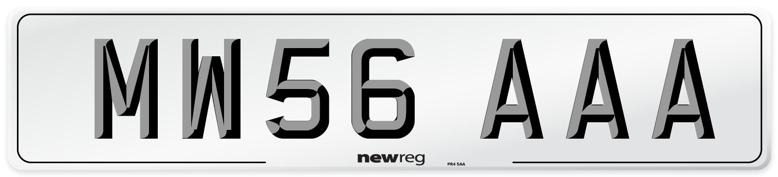 MW56 AAA Number Plate from New Reg